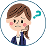 ?を浮かべる女性